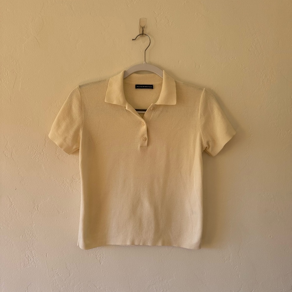 Banana Republic Cream Polo Shirt